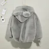 Down Coat Cute Bear Plush Baby Boys Jacket Autumn Winter Warm Faux Fur For Girls Hooded Snowsuit Children Ouertwear Clothing 06Y 231010