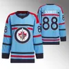 Winnipeg RCAF Centennial 2023-24 Açık Mavi Jersey Adam Lowry Nikolaj Ehlers Connor Hellebuyck Josh Morrissey Mark Scheifele Kyle Connor Nate Schmidt Alex IAfallo