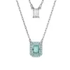 Ожерелье Swarovskis, дизайнерские драгоценности, оригинальное качество, бьющееся сердце, двухслойное сахарное ожерелье с подвеской в виде ласточкиного кристалла для женщин