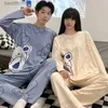 Men's Sleepwear Dinosaur Cartoon Sleepwear Cotton Pajamas Couple Long Sleeves Pyjamas Suit Pijama Women Men Loungewear Plus Size Pjs Home ClotheL231011