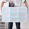 Storage Holders Racks 1pcs Plastic Shoes Case Thickened Transparent Case Plastic Shoe Boxes Stackable Box Shoe Organizer Shoebox 231007