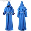 Thème Costume moine médiéval venir Halloween fête assistant prêtre Cosplay venir mort déguisement accessoires de Robe T231011