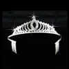 Fermagli per capelli Barrette GETNOIVAS Corona di strass scintillanti Donna Colore argento Tiara Fascia per capelli fatta a mano di lusso Sposa Gioielli da sposa315P