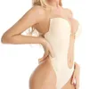 Frau Tiefem V-Body Transparent Strap Backless Plunge Tanga Push-Up Gepolsterter Bh Body Shaper Anzug frauen Shapers219L