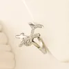 Special Letter Finer Ring Women Crystal Letter Ring for Gift Party Fashion Jewelry