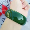 Bangle Natural 54-62mm Moda Verde Jade Pulseira Jóias Finas Pulseiras Redondas Para Mulheres Charme