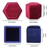 Jewelry Boxes Hexagon Square Shape Velvet Box Double Ring Storage Wedding Display For Woman Gift Earrings Packaging 231011