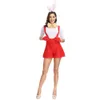 Volwassen cosplay konijn meisje konijn kostuum Halloween dier fancy dress jumpsuit