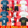 2023/2024 Feyenoords 축구 유니폼 Voetbal Kids Kit 23/24 축구 셔츠 훈련 홈 어웨이 팬 플레이어 버전 골키퍼 Maillot Timber Danilo Dilrosun Hancko