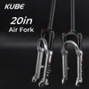 Bisiklet Forks Kube Dağ Şok Emici Hava Çatal Sert ve Yumuşak Ayarlanabilir Kilit 20inch Katlanır BMX Küçük Tekerlek Çapı Disk Fren 231010