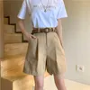 Damesshorts Dames Katoen Zomer Koreaanse stijl Elegante mode Hoge taille Werkkleding Minibroek Casual losse Gym Vrouwen Dansen Ins