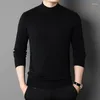 Suéteres para hombres 2023 Otoño Invierno Hombres Suave Cálido Jersey Negro Gris Rojo Caqui Azul Cuello redondo Slim Fit Prendas de punto Hombre Diario Tops de punto