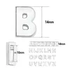 1300 шт./лот, 10 мм, простые слайдеры с буквами A-Z, серебристого цвета, хромированные подвески «сделай сам», английский алфавит, подходят для кожаных браслетов 10 мм, брелоков 255c