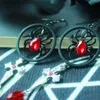 Autres accessoires de mode Halloween Cross Spider Dangle Boucles d'oreilles Femmes Gothique Noir Or Couleur Rouge Goutte Cristal Crochet D'oreille Punk Accessoires Bijoux VGE208 Q231011