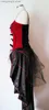 Thème Costume Noir Rouge Burlesque Babe Danse Showgirl Venez Adulte Femme Vient Sexy Halloween Viens pour Femmes Femme Cosplay T231011