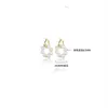 Dangle Earrings Multi-layer Circle 925 Sterling Silver 18k Gold Pearl Female One Piece Jewlry Earring For Women