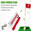 Andra golfprodukter Flaggstickor Put Putning Green Flags Hole Cup Set alla 6 fot stift för körområde Backyard Portable 5 Section Design 231010