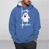 Männer Hoodies Drucken Plüsch Warme Mantel Fleece Pullover Casual Tasche Herbst Lose Atmungsaktive Einfarbig Pullover Hoody