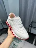 Hommes Casual Spike Shark Sole Sneaker Chaussures Rouges Spike-chaussette Donnas Nnéoprène Doux Daim Peau De Veau Baskets En Cuir Runner Rivets Complets Bas Top Slip On Chaussures avec Boîte