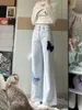Jeans pour femmes Femmes Papillon Gland Design Ample Ajustement 2023 Automne Mode Long Y2k Harajuku Streetwear Pantalon à jambes larges