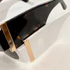 Designer Lunettes de Soleil Modischer, cooler Herren- und Damenspiegel aus Acetat, einteiliger Rahmen, extra große Spiegelbeine, Sonnenbrillenabdeckung für das Gesicht, lässige Urlaubsbox 4412