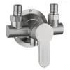 Robinets d'évier de salle de bains 1pc 304 robinet de douche en acier inoxydable et mélangeur d'eau froide poignée métallique murale pièces de filetage G1/2 pouces