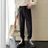 Herrbyxor höst och vinter ylle leggings koreansk version ins trendiga avsmalnande casual anti-rynka daglig smal fit mode chic