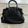 Bolso de mano grande Estilo Maillard Bolso de compras para mujer Bolso de diseñador Bolso de hombro con cordón Bolso de lona Monedero Capacidad de piel de becerro de alta calidad Bolsillo externo con cremallera