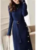 Robes décontractées tricot robe moulante col rond automne hiver élégant manches longues mode coréenne anniversaire pour les femmes de luxe 2023