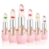 Lápiz labial 6 uds Crystal Clear Flower Jelly Lipstick Set Hidratante de larga duración Temperatura Color que cambia Bálsamos labiales 231011