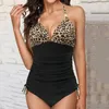 Women's Swimwear 2023 Women Halter Swimsuit Female Push Up Beachwear Tankini XL Plus Size Bikinis Set Bathing Suit High Waist