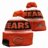 Bears Beanies Chicago Bobble Hats Capsball Ball Caps 2023-24 مصمم أزياء دلو قبعة مكتنزة مكتنزة فو بوم بيوم بيوم كريسماس الرياضة المتماسكة A1