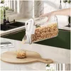 Bottiglie di stoccaggio Barattoli 2L 2.8L Contenitore per alimenti grande sigillato in plastica Scatola di riso per fagioli con manico Organizer Accessori per la cucina Drop Deli Otgul