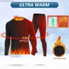 Intimo termico da uomo Set di biancheria intima termica per uomo Strato base termico Top Bot Inverno Manica lunga Mutande lunghe per allenamento Sci Corsa EscursionismoL231011