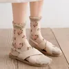 Women Socks Lace Mid-tube Silk Ultra-thin Breathable Summer Rose Blossom Girls' Transparent Bubble Mouth Women's Cute