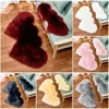 Carpets Heart Shaped Wool Sheepskin Rugs Faux Fur Non Slip Bedroom Shaggy Carpet 231010