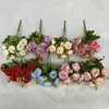 Kwiaty dekoracyjne sztuczne piwonia dzieci bukiet mini róża kwiat domowy dekoracja ślubna ślubna