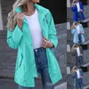 Vestes pour femmes dames solide capuche mince poche imperméable trench-coat veste de maternité hauts femmes