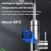 Kökskranar Snabbvärme Vattenkran 360 Swivel Electric Tap med digitala displaydispensrar för badrum med badrum