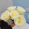 Dekorativa blommor Simulerade singel Silktyg Rose Artificial Wedding Home Dining Table Decoration Pography Props Holiday Presents