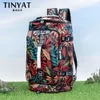 Duffel Bags Tinyat Print Leaf Women's Travel Bag Weekend Ryggsäck Ladies Sport Stora kapacitet Bagage Multifunktion Crossbody 231011