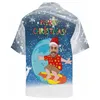 Camisa havaiana masculina com rosto personalizado, camisa personalizada com botões, presente de natal para ele, camisa de natal