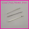 50PCS 3 0mm 7 0cm Silver finish plain flat metal bobby pins for women girls at nickle lead Metal hair barrettes pins sli257l