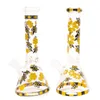 9.8 Inch Glass Bongs Bee Pattern Water Pipes Hookahs Oil Dab Rigs with Diffused Downstem