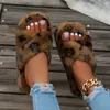 Slippers Winter Binnenhuis Bont Slippers Volledig harig Zacht Pluizig Pluche Platform Flats Hak Antislip Luxe Designer Schoenen Casual Dames 231011