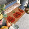 Mattor Halloween Mat Badmatta Pumpkin Form Mattan Välkommen Dörormat Non Slip backing roligt för inomhusdekoration