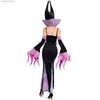 Tema kostym häxa maleficent sovande skönhet cosplay kommer vuxna kvinnor hallowen kommer ond svart klänning horn hatt outfit hatt hjälm huven t231011