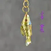 Piccolo smalto Koi Fish Portachiavi Portachiavi per donne Bambini Cinese fatto a mano Cloisonne Simpatico animale Charms Ondeggia Vivid Goldfish Jewelry 100 pz / lotto