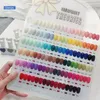 Smalto per unghie Glenys Smalto solido Macaron 58PCS Love Bottle Vernice mista Semipermanente Nail Art Design Gel UV per immersione All'ingrosso 231011