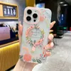 Flower Magnet Capas à prova de choque de carregamento sem fio para iPhone 15 14 Plus 13 Pro Max 12 11 2.0MM Hard PC Soft IMD TPU Fosco Fosco Moda Floral Magnético Capa Traseira